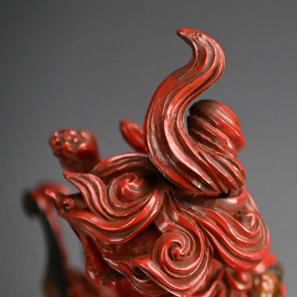 Museum Quality Meiji Carved & Lacquered Koro Incense Burner