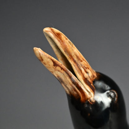 Crow Koro Incense Burner by Imperial Artist ー初代 諏訪 蘇山 "鳥香爐"