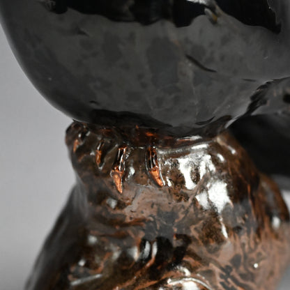 Crow Koro Incense Burner by Imperial Artist ー初代 諏訪 蘇山 "鳥香爐"