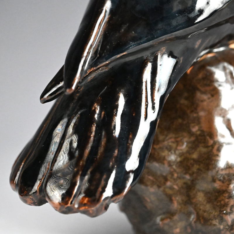 Crow Koro Incense Burner by Imperial Artist ー初代 諏訪 蘇山 "鳥香爐"