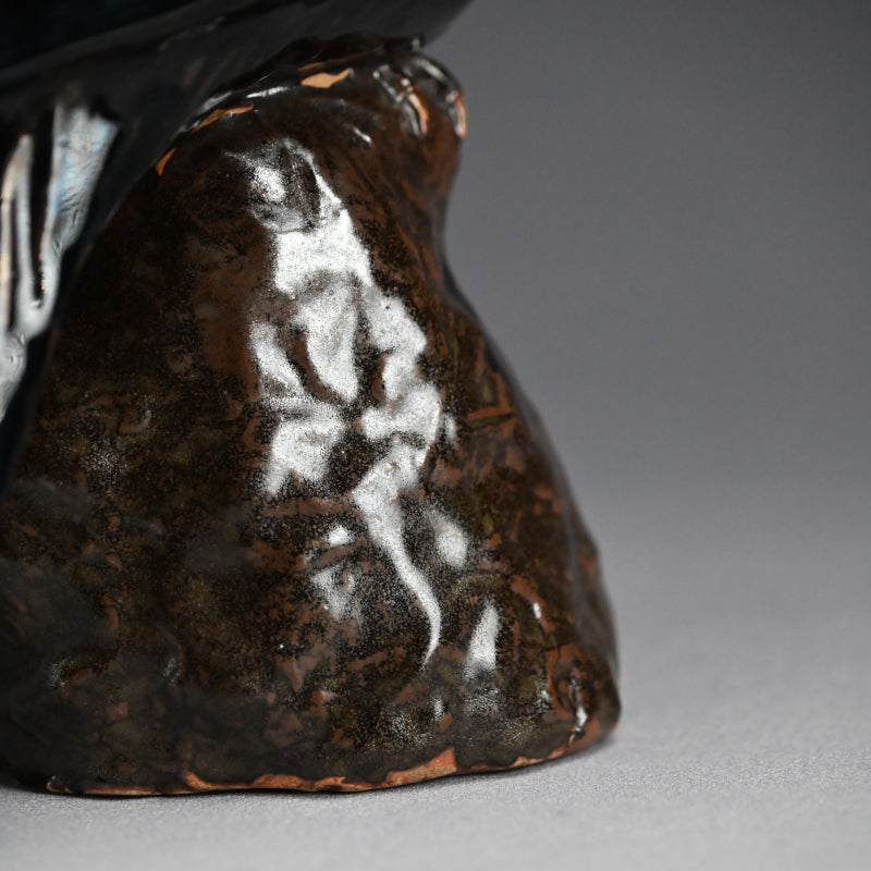 Crow Koro Incense Burner by Imperial Artist ー初代 諏訪 蘇山 "鳥香爐"