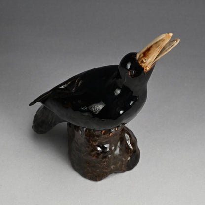Crow Koro Incense Burner by Imperial Artist ー初代 諏訪 蘇山 "鳥香爐"