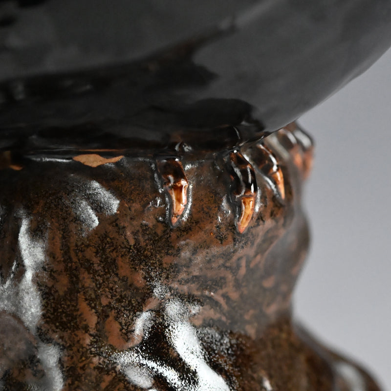 Crow Koro Incense Burner by Imperial Artist ー初代 諏訪 蘇山 "鳥香爐"