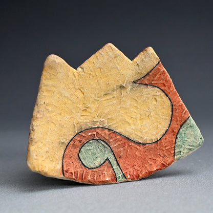 8 pc. Small Colorful Plate Set ー加古 勝己 “灰赫陶彩色変形皿”