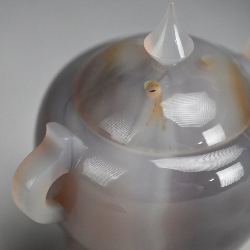 Exquisite Wamono Carved Agate Koro Incense Burner