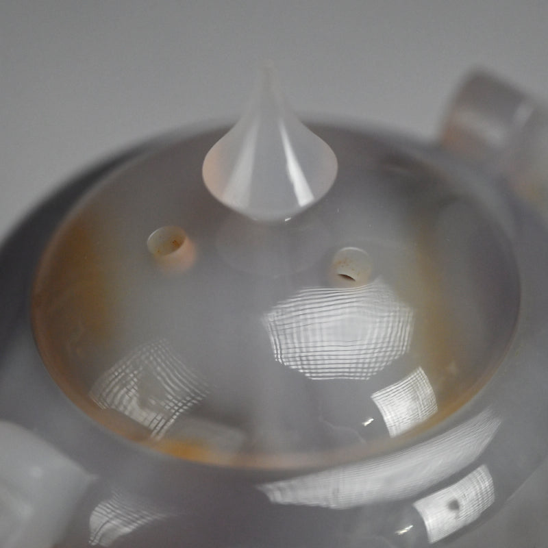 Exquisite Wamono Carved Agate Koro Incense Burner