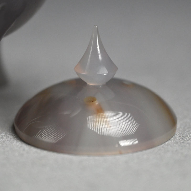 Exquisite Wamono Carved Agate Koro Incense Burner