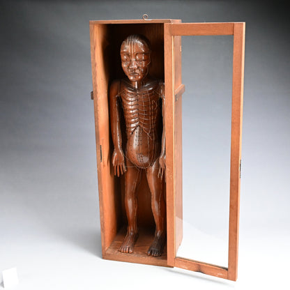 Antique Japanese Carved Wood Acupuncture Body Model