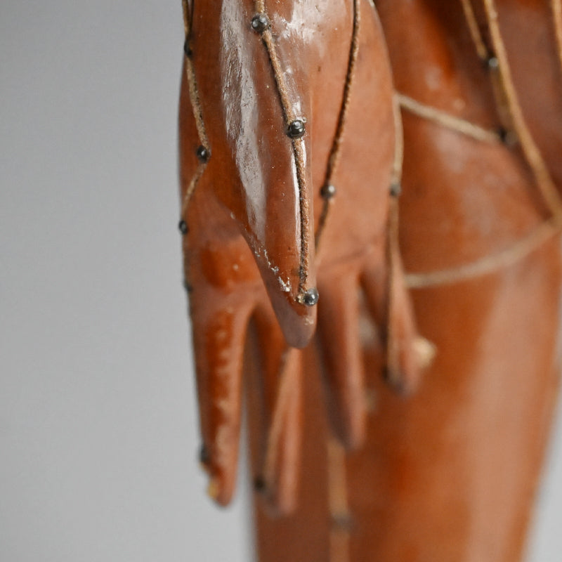 Antique Japanese Carved Wood Acupuncture Body Model