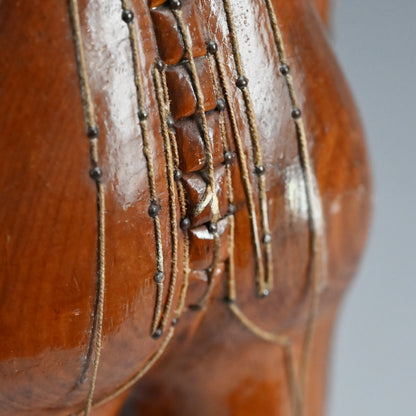 Antique Japanese Carved Wood Acupuncture Body Model