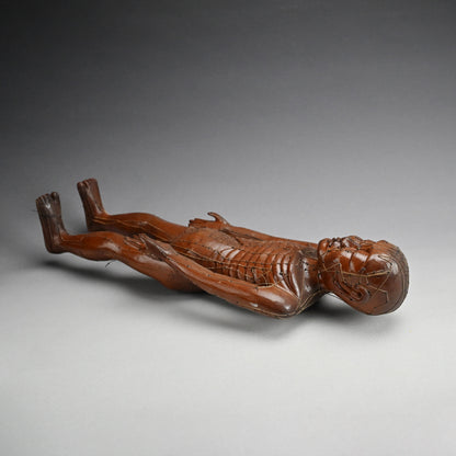 Antique Japanese Carved Wood Acupuncture Body Model
