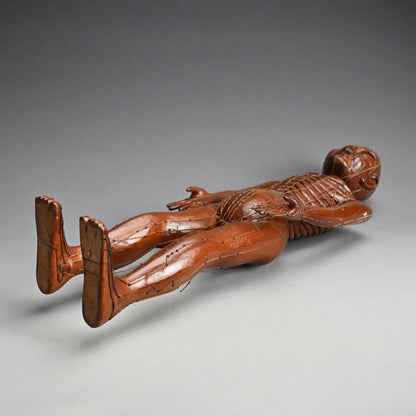 Antique Japanese Carved Wood Acupuncture Body Model