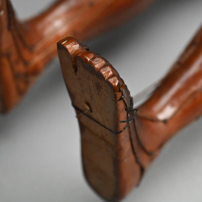 Antique Japanese Carved Wood Acupuncture Body Model