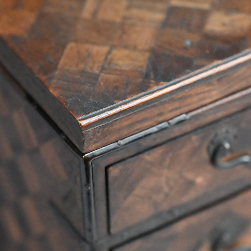 Intricate Meiji/Taisho Yosegi Zaiku Parquetry Tansu