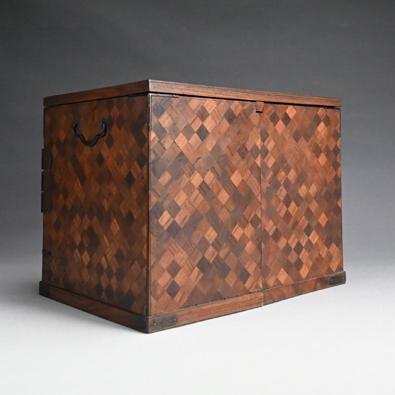 Intricate Meiji/Taisho Yosegi Zaiku Parquetry Tansu