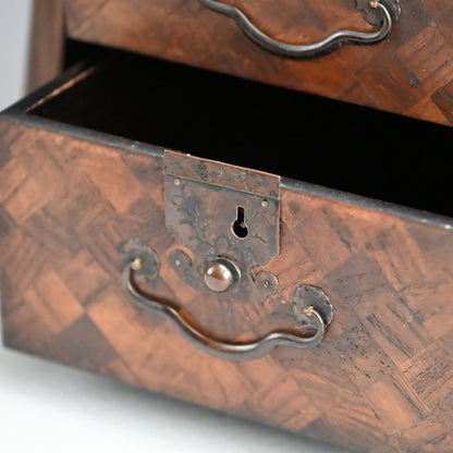 Intricate Meiji/Taisho Yosegi Zaiku Parquetry Tansu