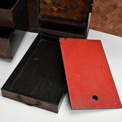Intricate Meiji/Taisho Yosegi Zaiku Parquetry Tansu