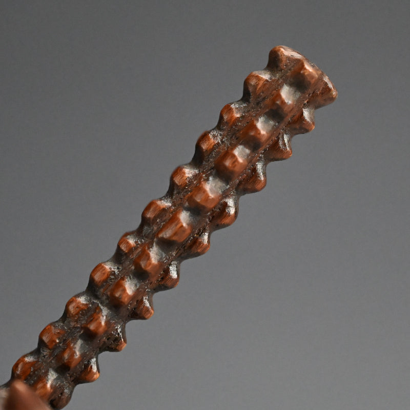 Carved Meiji p. Wood Oni With Kanabo Club, by Meizan