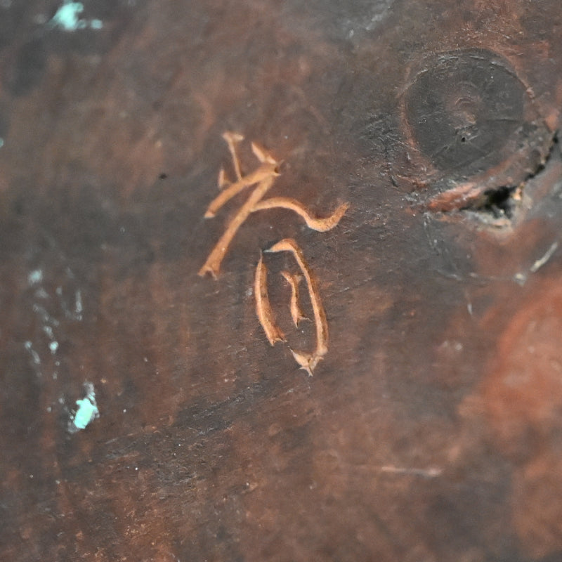 Carved Meiji p. Wood Oni With Kanabo Club, by Meizan