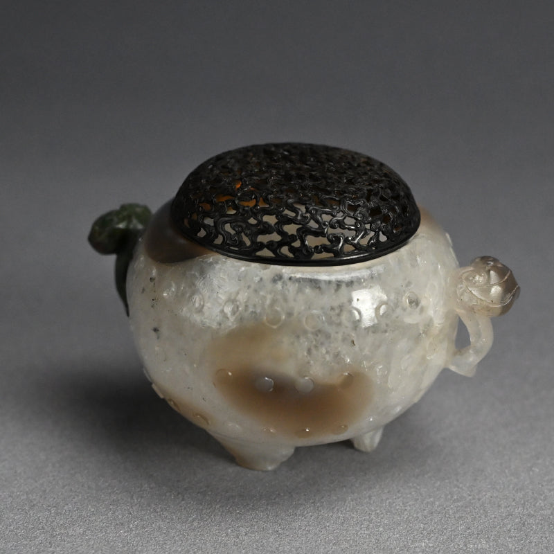 Breath Taking Solid Crystal Koro Incense burner
