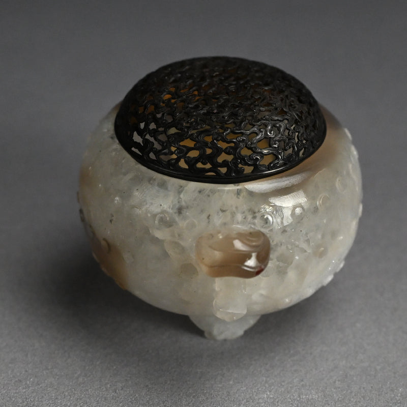 Breath Taking Solid Crystal Koro Incense burner