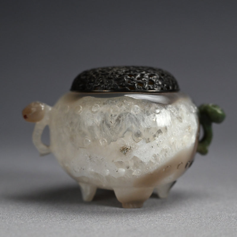 Breath Taking Solid Crystal Koro Incense burner