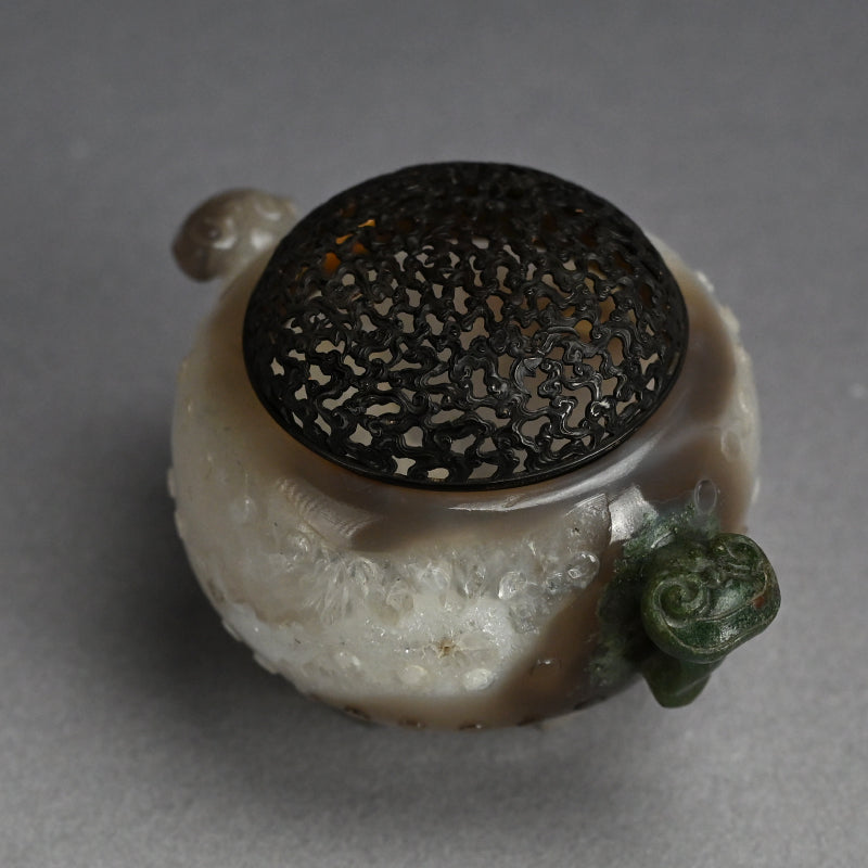 Breath Taking Solid Crystal Koro Incense burner
