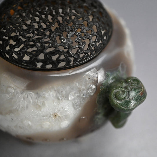 Breath Taking Solid Crystal Koro Incense burner