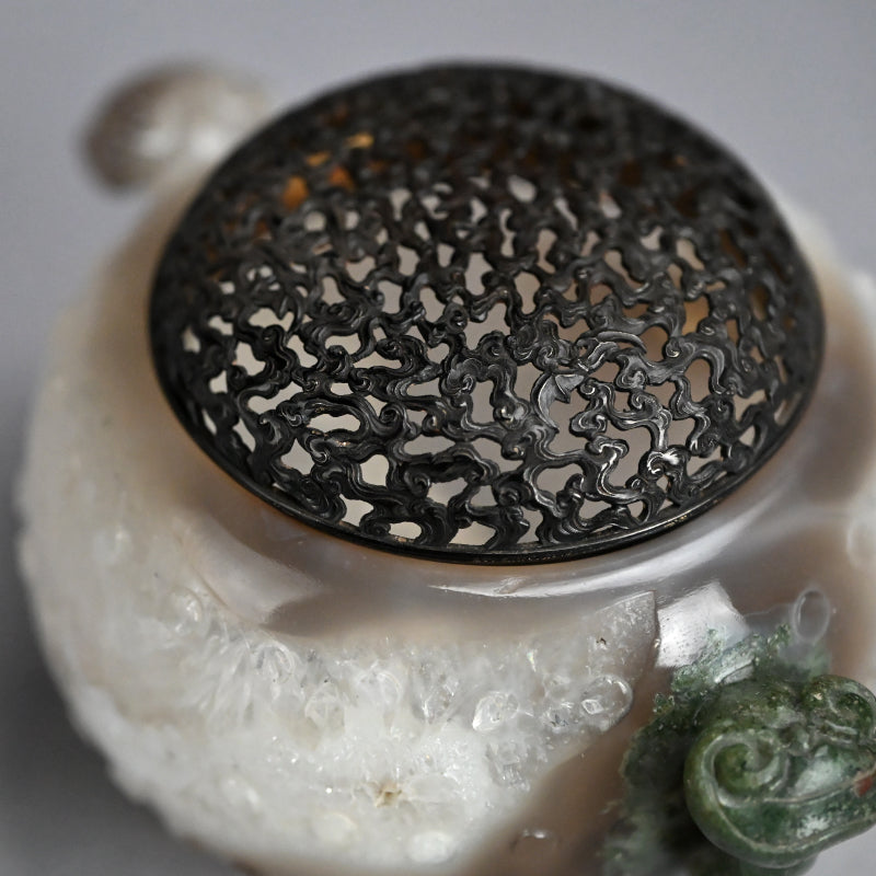 Breath Taking Solid Crystal Koro Incense burner