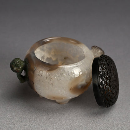 Breath Taking Solid Crystal Koro Incense burner