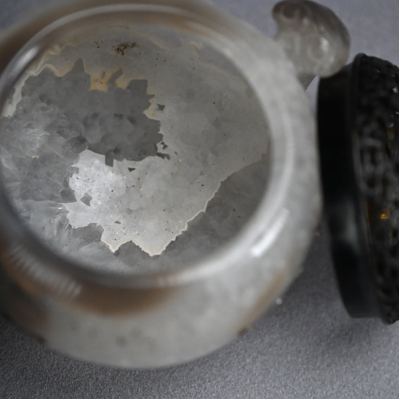 Breath Taking Solid Crystal Koro Incense burner