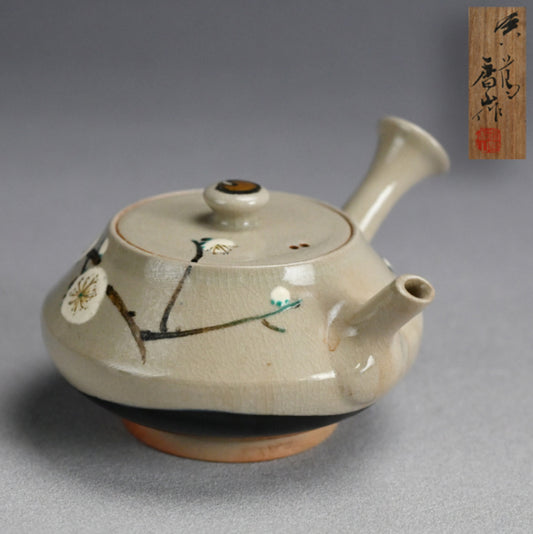 Ninsei Teapot ー宮川 (真葛) 香山 “梅の画急須”