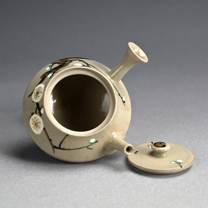 Ninsei Teapot ー宮川 (真葛) 香山 “梅の画急須”