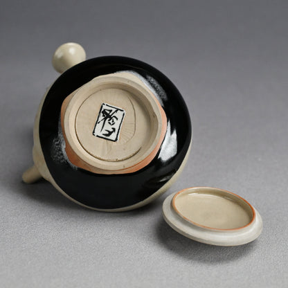 Ninsei Teapot ー宮川 (真葛) 香山 “梅の画急須”