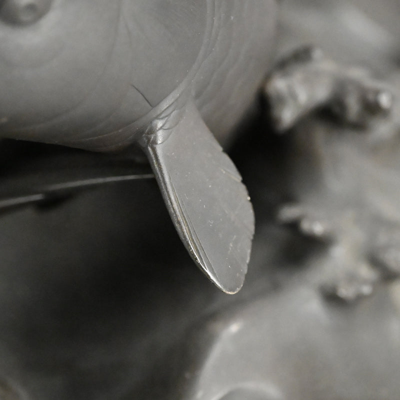 Antique Japanese Bronze Leaping Koi by Tsuda Joyo