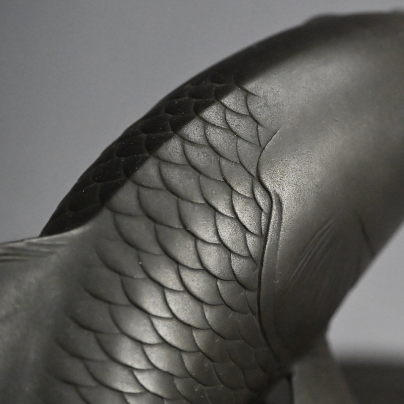 Antique Japanese Bronze Leaping Koi by Tsuda Joyo