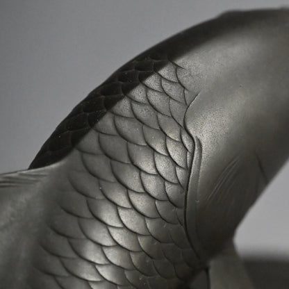 Antique Japanese Bronze Leaping Koi by Tsuda Joyo