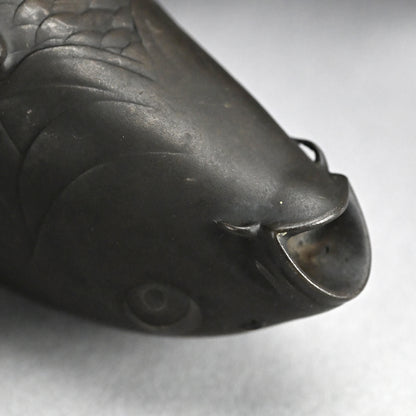 Antique Japanese Bronze Leaping Koi by Tsuda Joyo