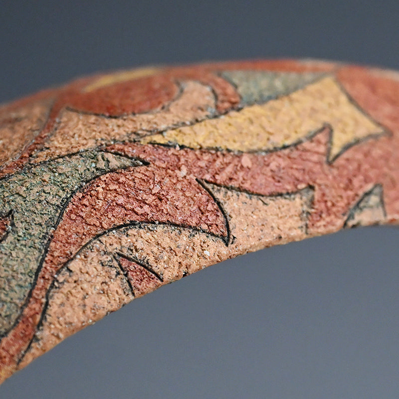 Wind Sculpted Ceramic Ring, 2023 ー加古 勝己 “風刻”