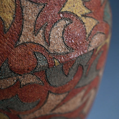 Fukoku Vase w/ Striking Design ー加古 勝己 “風刻”