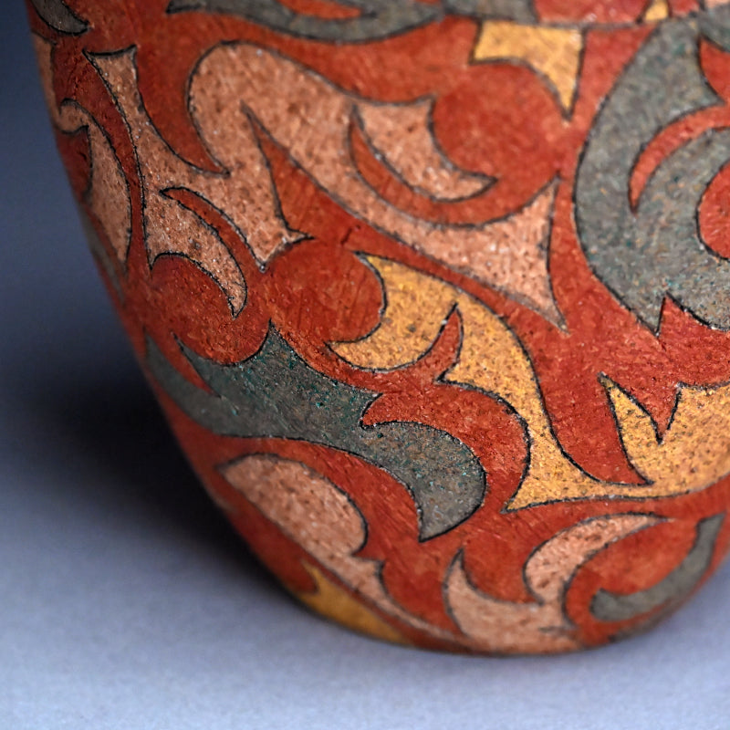 Fukoku Vase w/ Striking Design ー加古 勝己 “風刻”