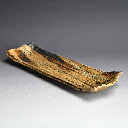 Ash Glazed Serving Plate ー加古 勝己 “灰被雫紋大皿”