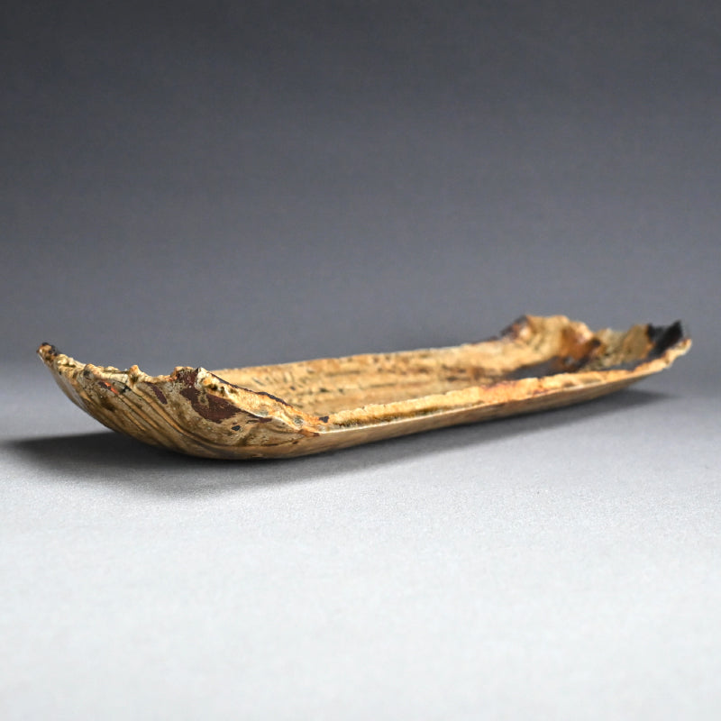 Ash Glazed Serving Plate ー加古 勝己 “灰被雫紋大皿”