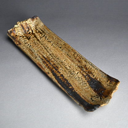 Ash Glazed Serving Plate ー加古 勝己 “灰被雫紋大皿”