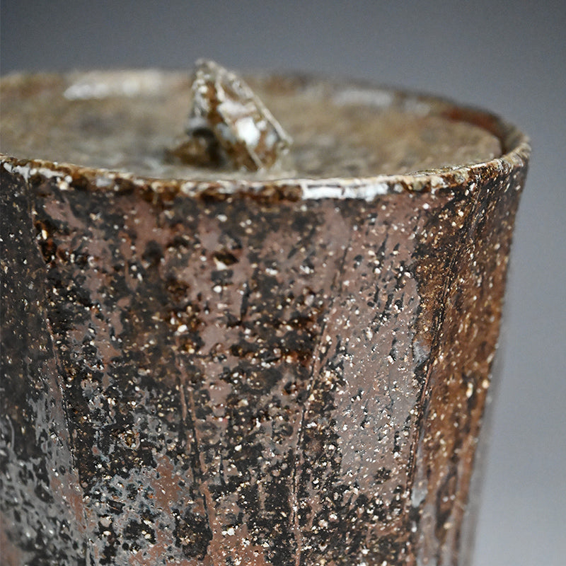 Rugged Mizusashi for Matcha Tea Ceremony ー加古 勝己 “灰被水指”