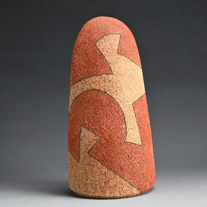 Contemporary Geometric Vase, 2026 ー加古 勝己 “灰赫陶”