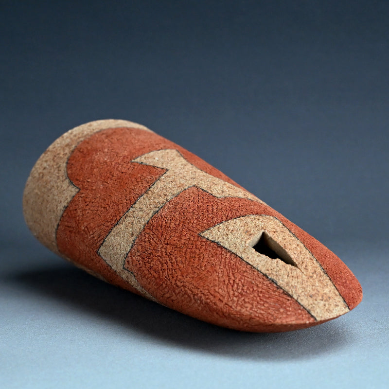 Contemporary Geometric Vase, 2026 ー加古 勝己 “灰赫陶”