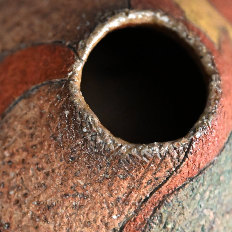 Organic Kakehana Wall Vase ー加古 勝己 “掛花入 風刻”