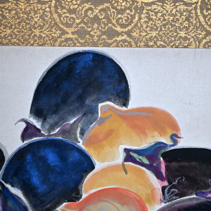 Mounted Hanging Scroll, Seasonal Vegetables ー野村 耕