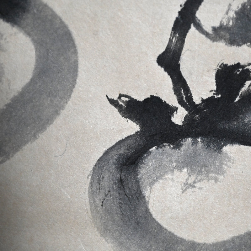 Hanging Scroll, 3 Persimmons (Ink Painting) ー野村 耕